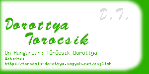 dorottya torocsik business card