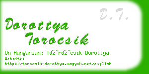 dorottya torocsik business card